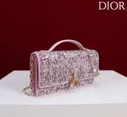 Uubags My Dior Mini Bag in Pink Crystal Embroidery 21x11.5x4cm - 6
