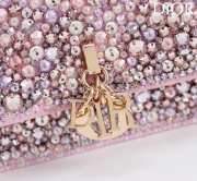 Uubags My Dior Mini Bag in Pink Crystal Embroidery 21x11.5x4cm - 5