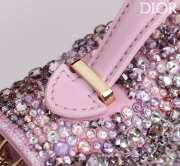 Uubags My Dior Mini Bag in Pink Crystal Embroidery 21x11.5x4cm - 4
