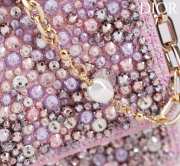 Uubags My Dior Mini Bag in Pink Crystal Embroidery 21x11.5x4cm - 3