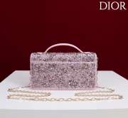 Uubags My Dior Mini Bag in Pink Crystal Embroidery 21x11.5x4cm - 2