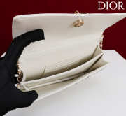 Uubags My Dior Mini Top Handle Bag in White Cannage Embroidery with Crystals 21x11.5x4cm - 4