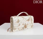 Uubags My Dior Mini Bag White Butterfly Embroidery 21x11.5x4cm - 5