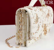 Uubags My Dior Mini Bag White Butterfly Embroidery 21x11.5x4cm - 3