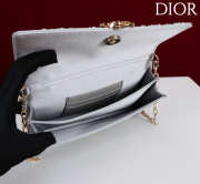 Uubags My Dior Mini Top Handle Bag in Silver-Tone Crystal Embroidery 21x11.5x4cm - 3