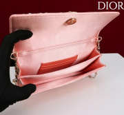 Uubags My Dior Mini Bag with Pink Crystal Embroidery 21x11.5x4cm - 3