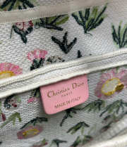 Uubags Dior Saddle Bag Floral Embroidery Pink/White 25.5x20x6.5cm - 4