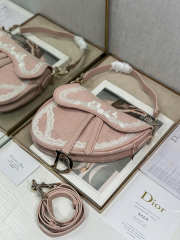 Uubags Dioramour Small Saddle Bag with Strap in Soupir Pink 25.5x20x6.5cm - 3