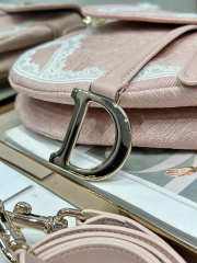 Uubags Dioramour Small Saddle Bag with Strap in Soupir Pink 25.5x20x6.5cm - 2