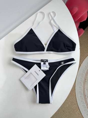 Uubags Chanel Swimsuit Stretch Jersey Black & White