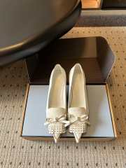 Uubags Prada leather slingback pumps in chalk white 5.5cm - 1