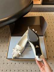 Uubags Prada leather slingback pumps in chalk white 5.5cm - 4