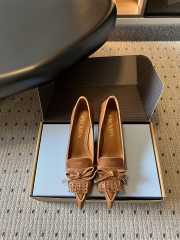 Uubags Prada leather slingback pumps in brown 5.5cm - 1