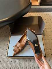Uubags Prada leather slingback pumps in brown 5.5cm - 3