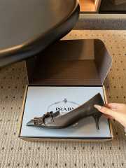 Uubags Prada leather slingback pumps in dark brown 5.5cm - 5