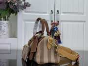 Uubags Louis Vuitton M27980 Speedy P9 Bandoulière 20 Bag Camel Washed Stripe Pattern 22x14x17.5cmc - 2