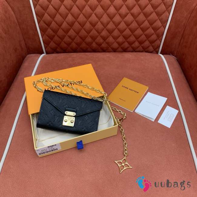 Uubags Louis Vuitton M4717Z Metis Belt With Small Pouch In Black Leather 13.5x8cm - 1
