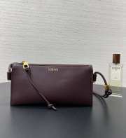 Uubags Loewe Joya Leather Crossbody Bag In Burgundy 22x11x6cm - 5
