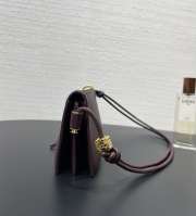Uubags Loewe Joya Leather Crossbody Bag In Burgundy 22x11x6cm - 4