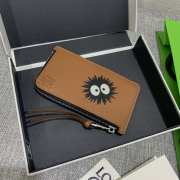 Uubags Loewe x spirited away susuwatari leather card holder in brown 13x7.5cm - 4