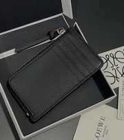 Uubags Loewe x Suna Fujita Calfskin Zipped Card Holder In Black 13x7.5cm - 3