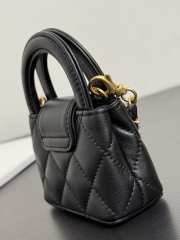 Uubags Chanel Kelly Micro Aged Calfskin Leather Bag In Black 12x9x4cm - 3