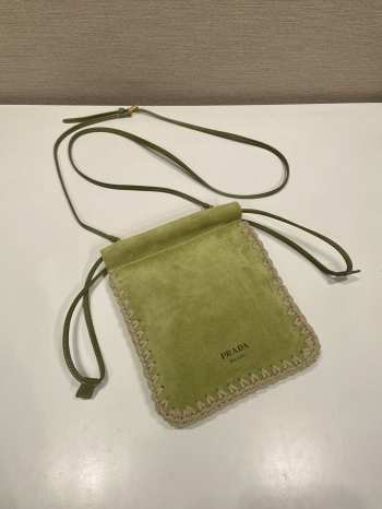 Uubags Prada suede smartphone case in agave 22x17.5cm