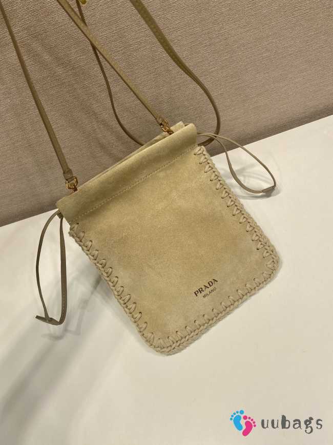 Uubags Prada suede smartphone case in desert beige 22x17.5cm - 1