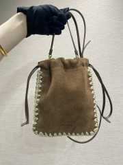 Uubags Prada suede smartphone case in cocoa brown 22x17.5cm - 3