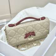Uubags My Dior Mini Bag Two-Tone Trench and Hermitage Red Cannage Lambskin 21x11.5x4.5cm - 2