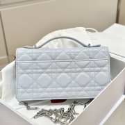 Uubags My Dior Mini Bag Ice Blue Cannage Lambskin 21x11.5x4.5cm - 6