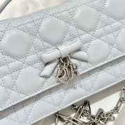 Uubags My Dior Mini Bag Ice Blue Cannage Lambskin 21x11.5x4.5cm - 5