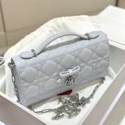 Uubags My Dior Mini Bag Ice Blue Cannage Lambskin 21x11.5x4.5cm - 3