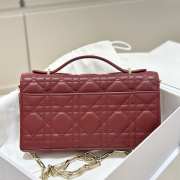 Uubags My Dior Mini Bag Red Cannage Lambskin 21x11.5x4.5cm - 6