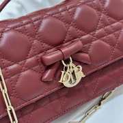 Uubags My Dior Mini Bag Red Cannage Lambskin 21x11.5x4.5cm - 4