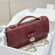 Uubags My Dior Mini Bag Red Cannage Lambskin 21x11.5x4.5cm - 5