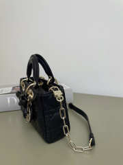 Uubags Dior Mini Lady D-Joy Bag Black Cannage Lambskin 19x10.5x5.5cm - 5