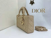 Uubags Dior Medium Lady D-Joy Bag Powder Beige Cannage Lambskin 26x13.5x5cm - 6