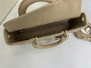 Uubags Dior Medium Lady D-Joy Bag Powder Beige Cannage Lambskin 26x13.5x5cm - 4