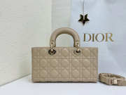 Uubags Dior Medium Lady D-Joy Bag Powder Beige Cannage Lambskin 26x13.5x5cm - 2