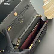 Uubags Chanel Black Caviar Leather Wallet on Chain With Gold Hardware 19x12x4cm - 6
