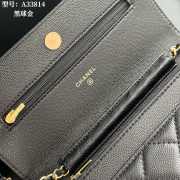 Uubags Chanel Black Caviar Leather Wallet on Chain With Gold Hardware 19x12x4cm - 4