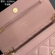 Uubags Chanel Pink Lambskin Leather Wallet on Chain With Gold Hardware 19x12x4cm - 3