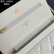 Uubags Chanel White Caviar Leather Wallet on Chain With Gold Hardware 19x12x4cm - 6