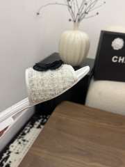 Uubags Chanel Camellia Tweed Slides In White - 4