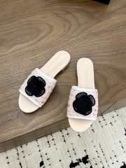 Uubags Chanel Camellia Tweed Slides In Light Pink - 6