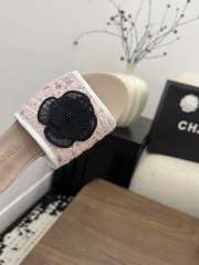 Uubags Chanel Camellia Tweed Slides In Light Pink - 5