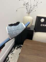 Uubags Chanel Camellia Tweed Slides In Blue - 4
