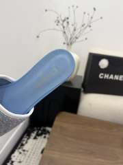 Uubags Chanel Camellia Tweed Slides In Blue - 2