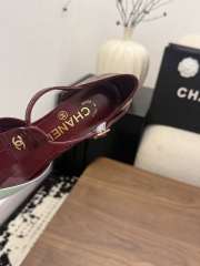 Uubags Chanel Mary Janes Crocodile Embossed Patent Calfskin & Lambskin In Burgundy & Green 6cm - 4